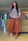 Oscar Pleat Culotte Hazelnut
